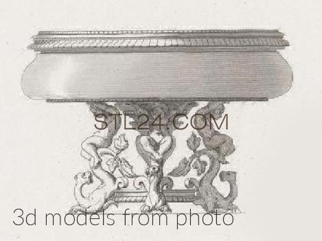 Столы (TABLE_0020 -  | 3D model 3DSMAX / OBJ / STL) 3D модель для ЧПУ станка